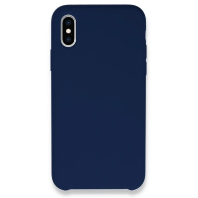 HERŞEYTREND Apple İphone Xs Max Kılıf Lansman Legant Silikon - Lacivert