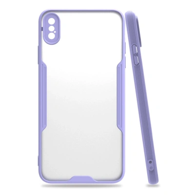 HERŞEYTREND Apple İphone Xs Max Kılıf Platin Silikon - Lila