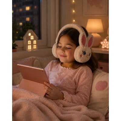 HERŞEYTREND Bluetooth 5.3 Peluş Kulaklık TF Kart Destekli Şarjlı Kulaküstü Model