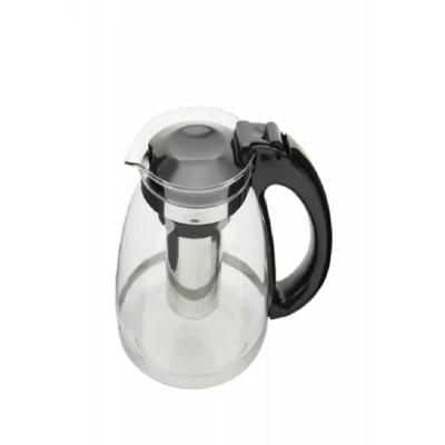 HERŞEYTREND Çelik Süzgeçli Cam Çaycı Servis Demlik 1500 Ml. Royaleks-7488