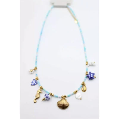 HERŞEYTREND Charm Deniz Kolye - Turkuaz