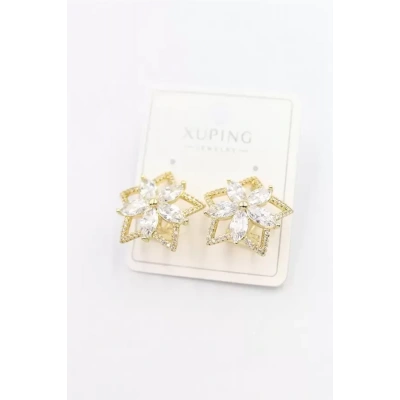 HERŞEYTREND Çiçek Küpe - Altın