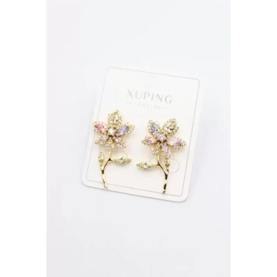 HERŞEYTREND Çiçek Küpe - Altın