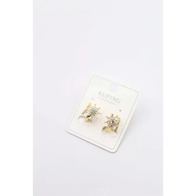 HERŞEYTREND Çiçek Küpe - Altın