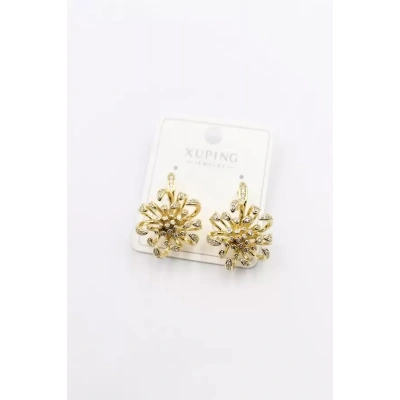 HERŞEYTREND Çiçek Küpe - Altın