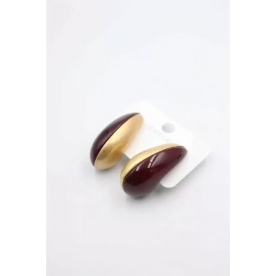 HERŞEYTREND Damla Küpe - Bordo