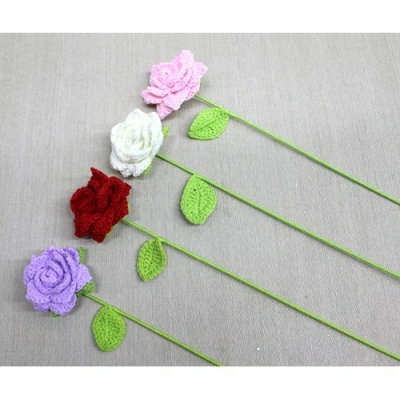 HERŞEYTREND El Örgüsü Tekli Gül