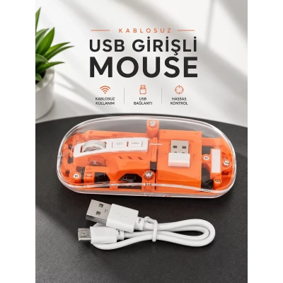 HERŞEYTREND Fare Mouse Çift Modlu Kablosuz Bağlantılı 2.4GHz Destekli