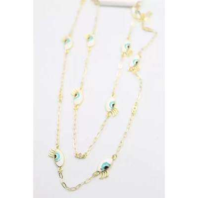 HERŞEYTREND Göz Vip Kolye - Altın