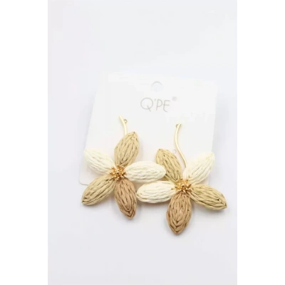 HERŞEYTREND Hasır Çiçek Küpe - ÇOK RENKLİ