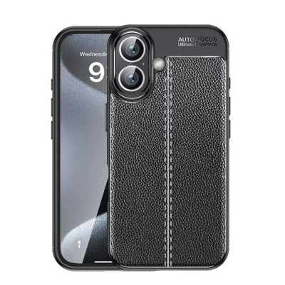 HERŞEYTREND İphone 16 Plus Kılıf Auto Focus Kapak - Siyah