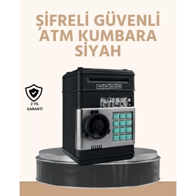 HERŞEYTREND Işıklı Sesli Şifreli ATM Görünümlü Kasa Kumbara