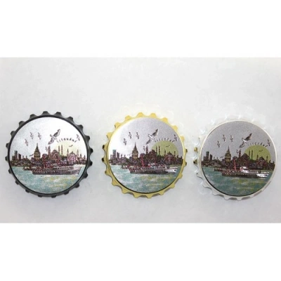 HERŞEYTREND İstanbul Temalı Gazoz Kapağı Magnet - Model 1