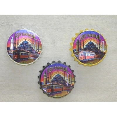 HERŞEYTREND İstanbul Temalı Gazoz Kapağı Magnet - Model 4