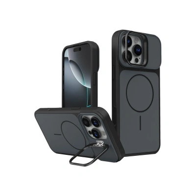 HERŞEYTREND Joko Apple İphone 16 Pro Max Pale Magsafe Standlı Kapak - Siyah