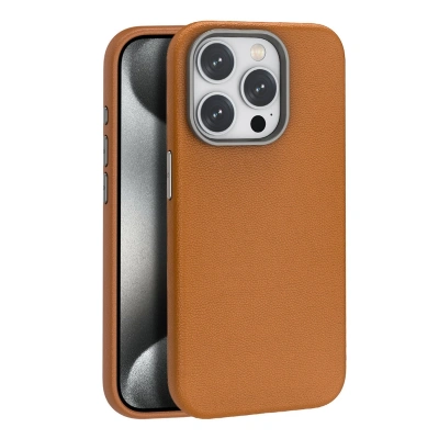 HERŞEYTREND Joko İphone 15 Pro Kılıf Wonder Deri Magsafe Kapak - Kahverengi