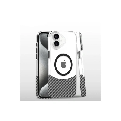 HERŞEYTREND Joko İphone 16 Plus Carbon Puzzle Magsafe Kapak - Beyaz