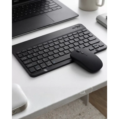 HERŞEYTREND Kablosuz Bluetooth Klavye Mouse Seti Wireless Sessiz İnce Tasarım Çoklu Uyumlu