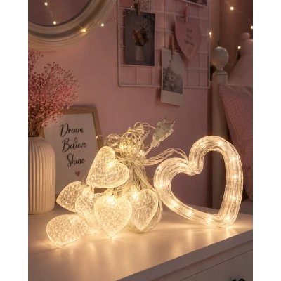 HERŞEYTREND Kalp Figürlü LED Neon Dekor Işığı Romantik Ortam Aydınlatması