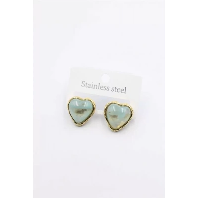 HERŞEYTREND Kalp Küpe - Turkuaz