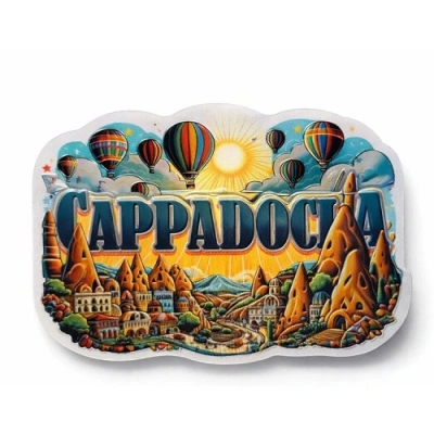 HERŞEYTREND Kapadokya Temalı Silikon Buzdolabı Magneti Model 1