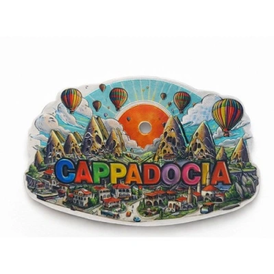 HERŞEYTREND Kapadokya Temalı Silikon Buzdolabı Magneti Model 4