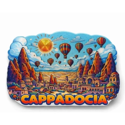 HERŞEYTREND Kapadokya Temalı Silikon Buzdolabı Magneti Model 5