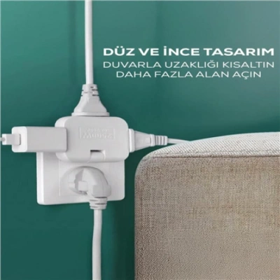 HERŞEYTREND KATLANIR PRİZ  3 GÖZLÜ