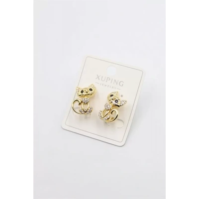 HERŞEYTREND Kedi Küpe - Altın