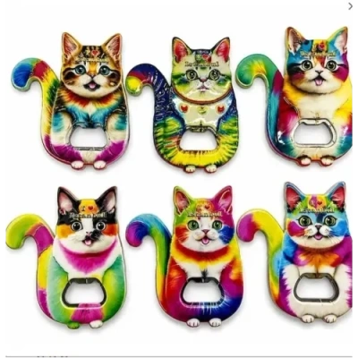 HERŞEYTREND Kedi Tasarımı İstanbul Temalı Buzdolapı Süsü Magnet
