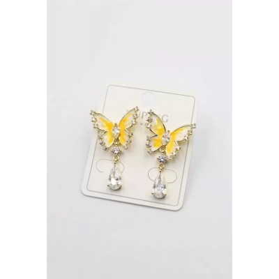 HERŞEYTREND Kelebek Küpe - Altın