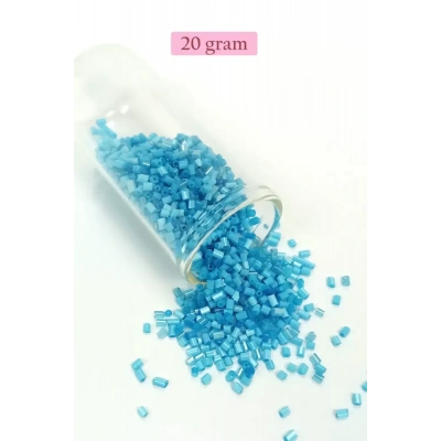 HERŞEYTREND Kesme Cam Boncuk 2mm - 20 Gram - Mat Mavi -BNC338