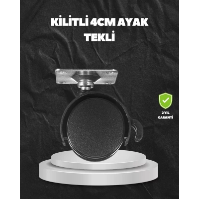 HERŞEYTREND Kilitli 4 cm Evrensel Tekerlek Ayak Tek Adet