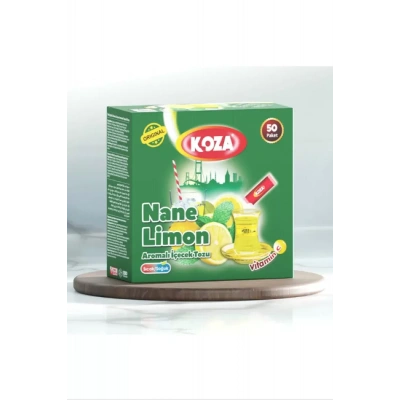 HERŞEYTREND Koza Tek İçimlik Nane Limon Aromalı Toz İçecek 50li mudanis