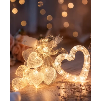 HERŞEYTREND LED Kalp Neon Lamba Dekoratif Romantik Gece ve Ortam Işığı