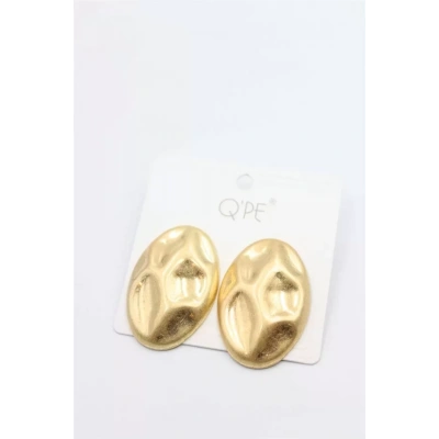 HERŞEYTREND Mat Plaka Küpe - Altın