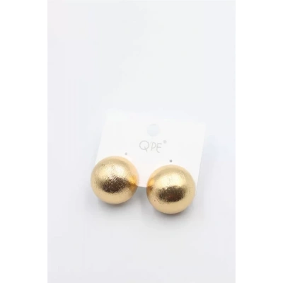 HERŞEYTREND Mat Top Küpe - Altın