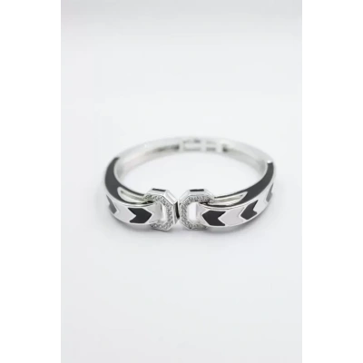 HERŞEYTREND Mineli Kelepçe Bilezik - Gümüş