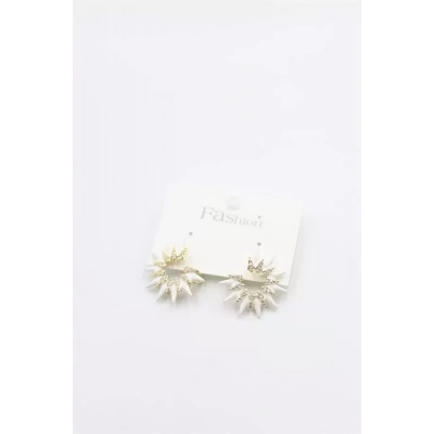 HERŞEYTREND Mineli Küpe - Beyaz