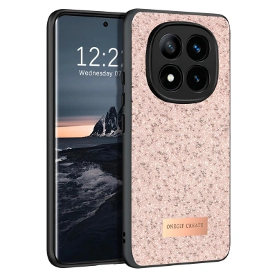 HERŞEYTREND Onegif Xiaomi Redmi Note 14 Pro 4g Bright Simli Kapak - Pembe