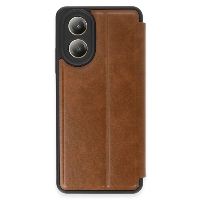 HERŞEYTREND Oppo A38 Kılıf Flip Cover - Taba