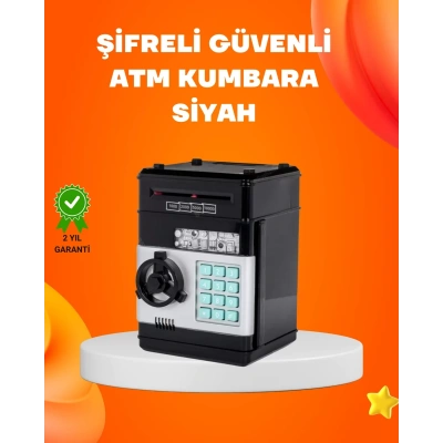 HERŞEYTREND Otomatik Para Çeken Şifreli ATM Tasarımlı Kumbara