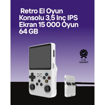HERŞEYTREND R36S 64 GB Retro Oyun Konsolu – Çoklu Emülatör Desteği, Linux Tabanlı Açık Sistem