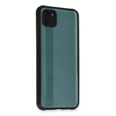 HERŞEYTREND Realme C11 Kılıf Miami Şeffaf Silikon - Siyah