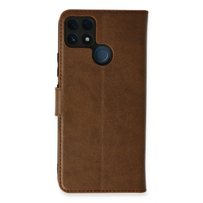 HERŞEYTREND Realme C25 Kılıf Trend S Plus Kapaklı Kılıf - Taba