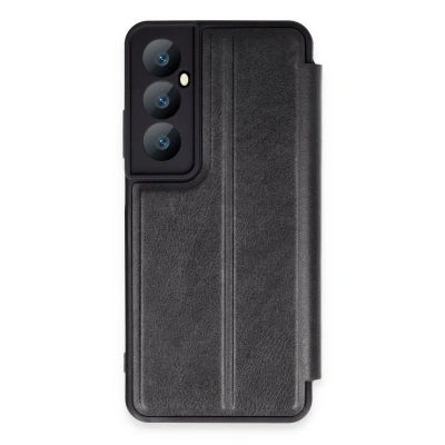 HERŞEYTREND Realme C65 Kılıf Flip Cover - Siyah