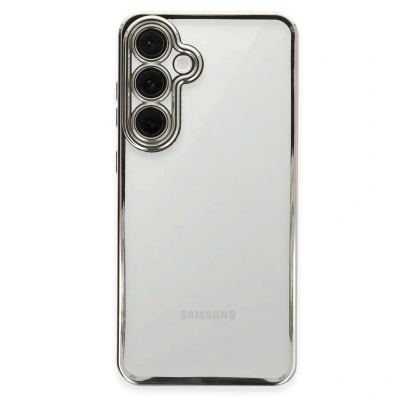 HERŞEYTREND Samsung Galaxy S24 Fe Kılıf Razer Lensli Silikon - Gümüş