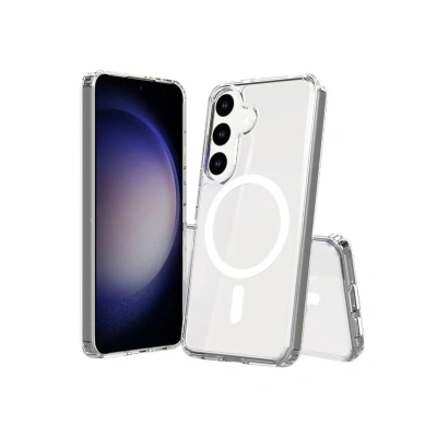 HERŞEYTREND Samsung Galaxy S24 Kılıf Magneticsafe Şeffaf Silikon - Şeffaf