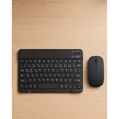 HERŞEYTREND Sessiz Tuşlu Kablosuz Klavye Mouse Seti Çoklu Cihaz Uyumlu