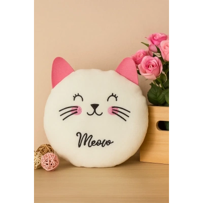 HERŞEYTREND Sevimli Kedi Orta Boy Bebek Çocuk Yastık